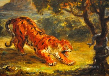  croix tableaux - tigre et serpent 1862 Eugene Delacroix